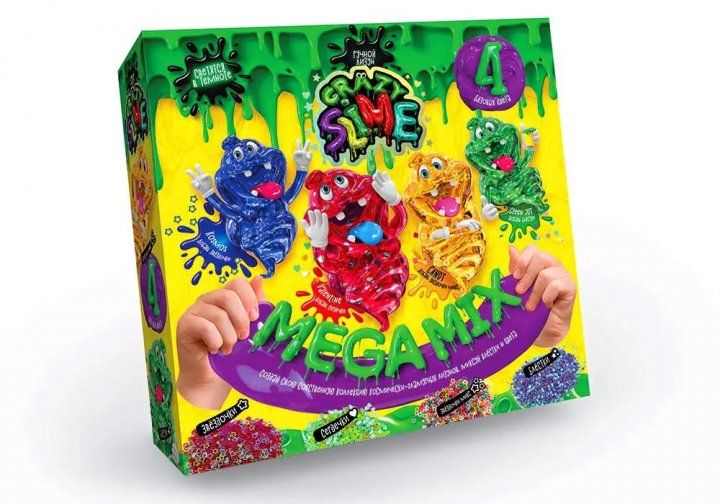 Набор для проведения опытов Crazy Slime MEGA MIX 4в1 SLM-03-01U