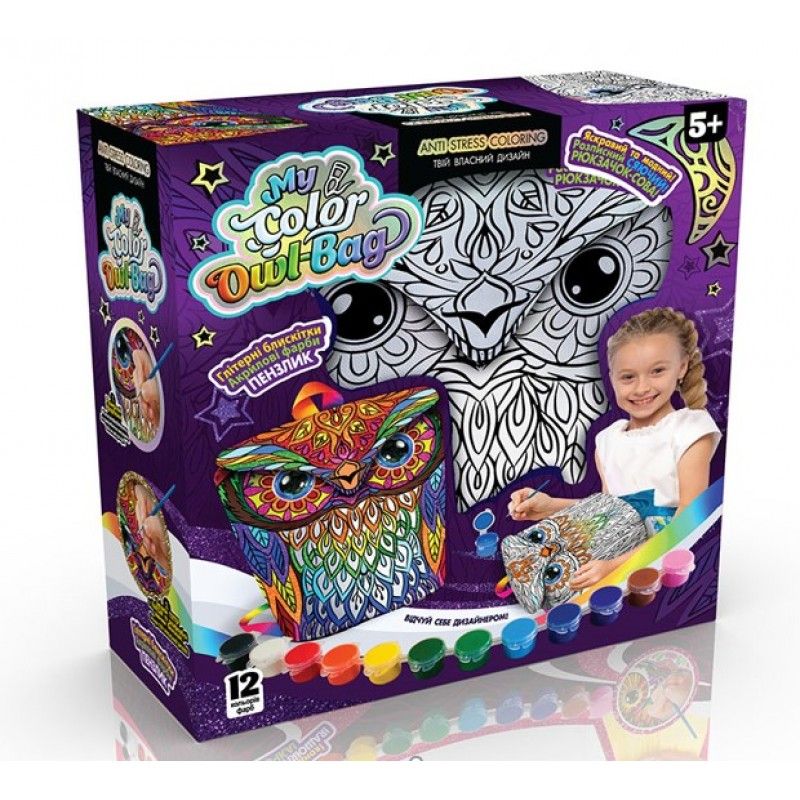 Креативна творчість "My Color Owl-Bag" рюкзачок-сова