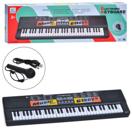 Синтезатор BX-1688S 61 клавіша, мікрофон, запис, регул. гучн., муз.,бат./мережа USB