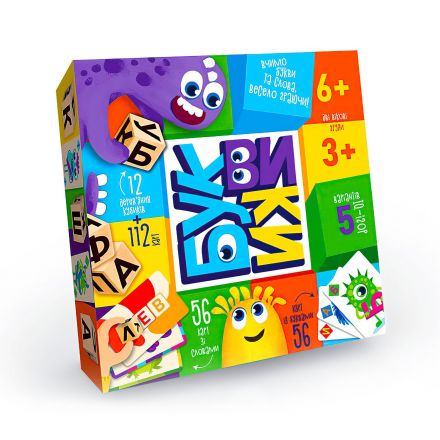 Гра Настольная развлекательная игра ''Буквики'' укр. G-BU-01U (10) ''Danko Toys'''