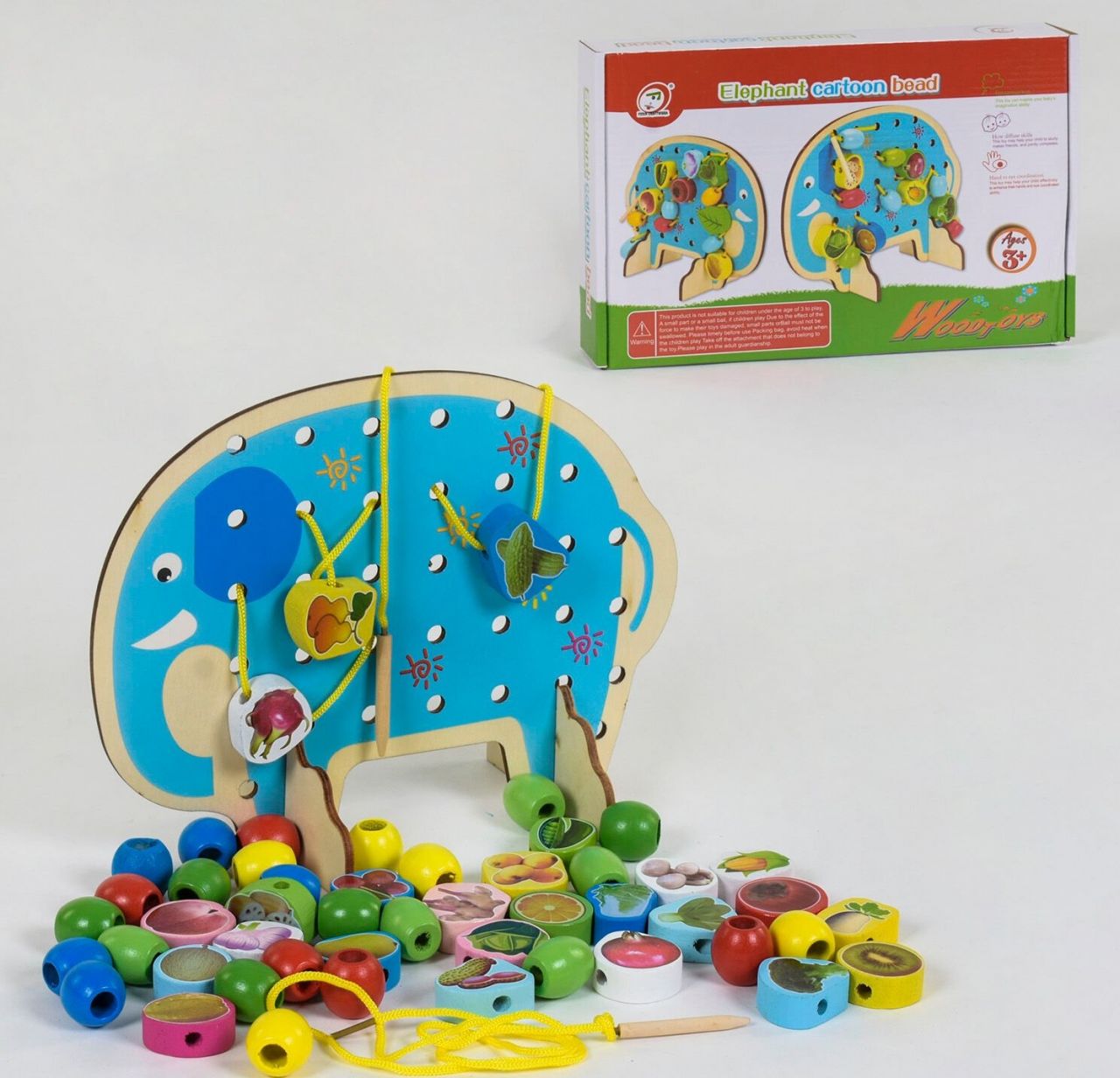 'Деревянная игра Шнуровка ''Слоник''С 39320'
