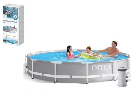 Intex Басейн каркасний 26712 NP (1) від 6 років з вбудованим насосом 220-240V, фільтр