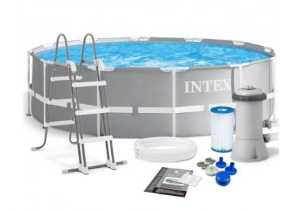 Intex Басейн каркасний 26718 FR (1) об`єм :10685л (90%), розмір:366х122см, фільтр-насос, сходи