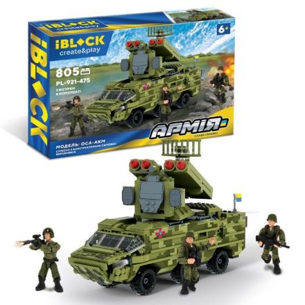 Конструктор IBLOCK арт. PL-921-475 (6шт) Армія, ОСА-AKM, 805 дет