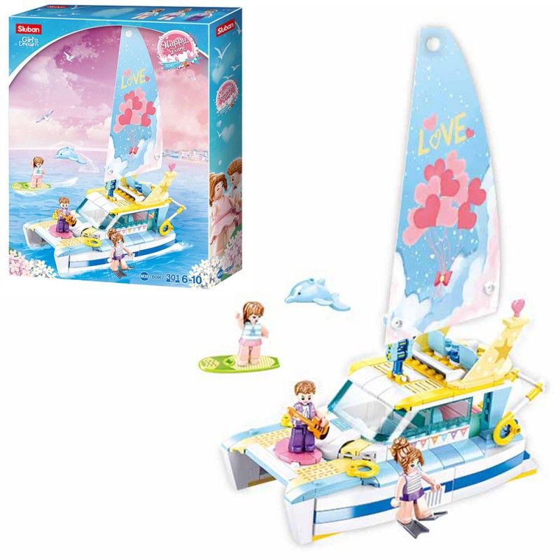 Конструктор SLUBAN M38-B0867 "Happy Diary": Яхта, 301 дет
