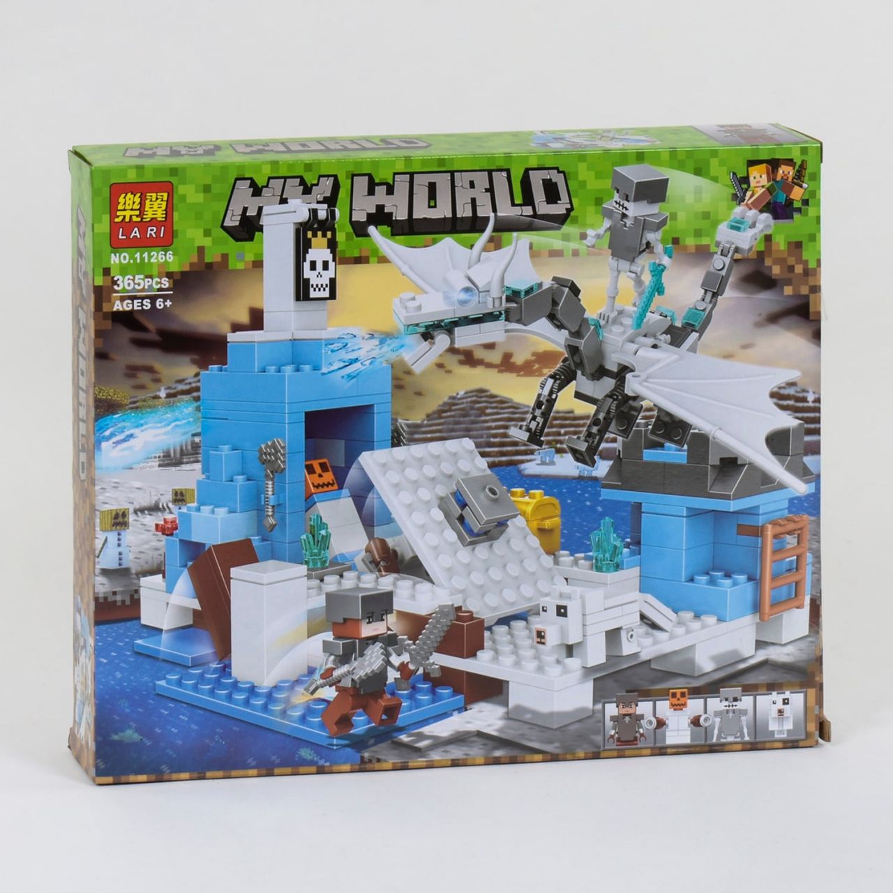 Конструктор Bela My World 11266 (24/2) "Бій з крижаним драконом" 365 деталей