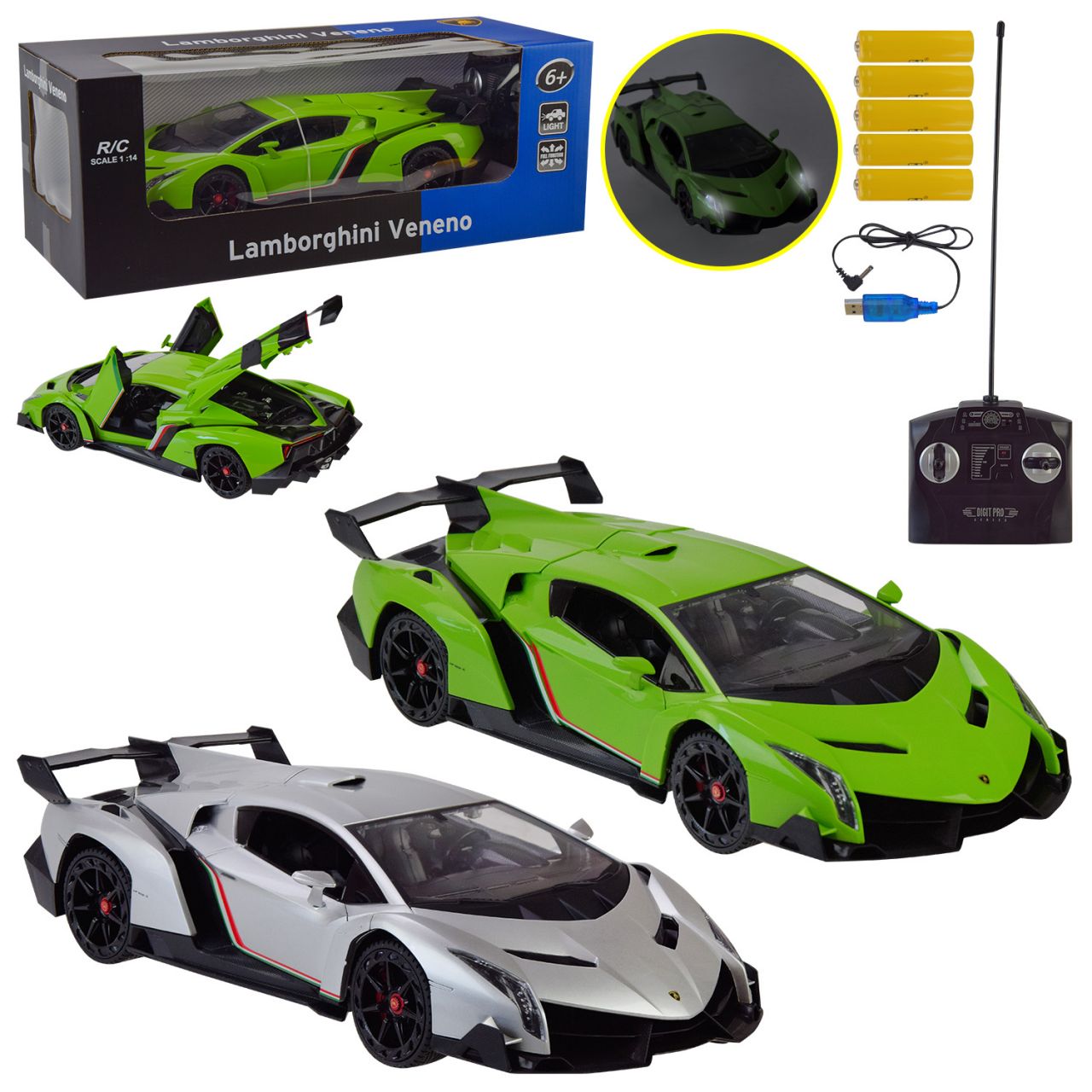 Машина акум. р/к MZ арт. CL1404 (12шт) Lamborghini Veneno 1:14