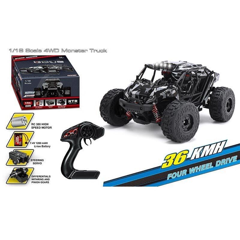 Машина на радіокеруванні HS 18331 (8) акумулятор 7.4 V, USB-кабель, пульт 2.4 G, протиударний корпус, гумові шини, швидкість до 36 км/г 