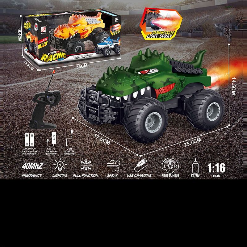 Машина на радіокеруванні ZJ 238-90 A (24) 2 кольори, акумулятор 3.7 V, пульт, масштаб 1:16, підсвічування, парогенератор, гумові шини