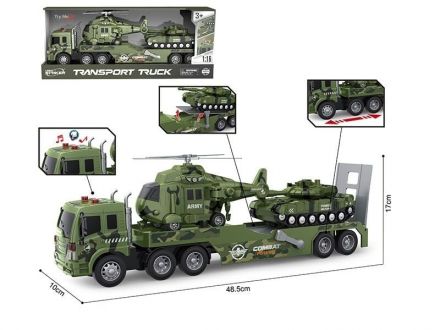Машина WY 578 E (12) інерція, підсвічування, звуки, рухливі елементи, гумові шини, танк, вертоліт