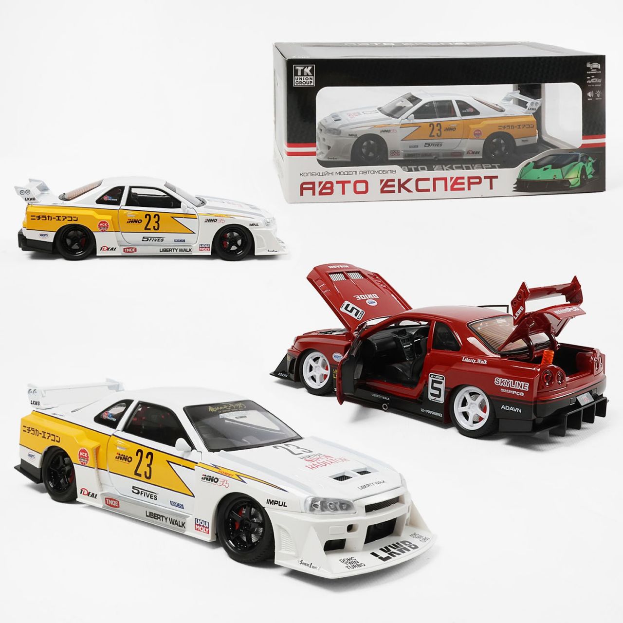 Машинка 1003-22 (24) "Авто Експерт", 2 кольори, металопластик, 1:24, звук, світло, інерція, відчиняються двері