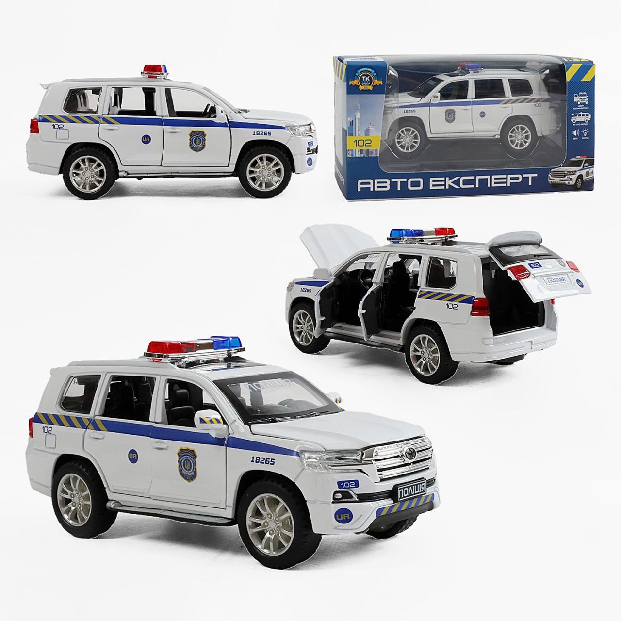 Машина 41153 (72/2) "Авто Експерт", масштаб 1:32, світло, звук, інерція, відчиняються двері, багажник, капот