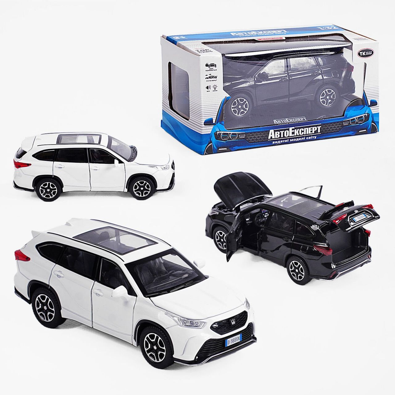 Машинка 53600 (48) "Авто Експерт", 2 кольори, металопластик, 1:32, звук, світло, інерція, відчиняються двері