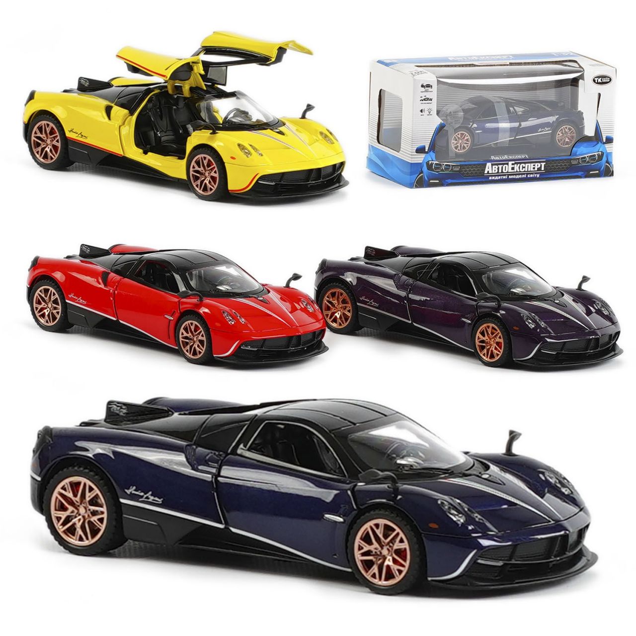 Машинка 67008 (48) "Авто Експерт", 4 кольори, металопластик, 1:32, світло, звук, інерція, відчиняються двері