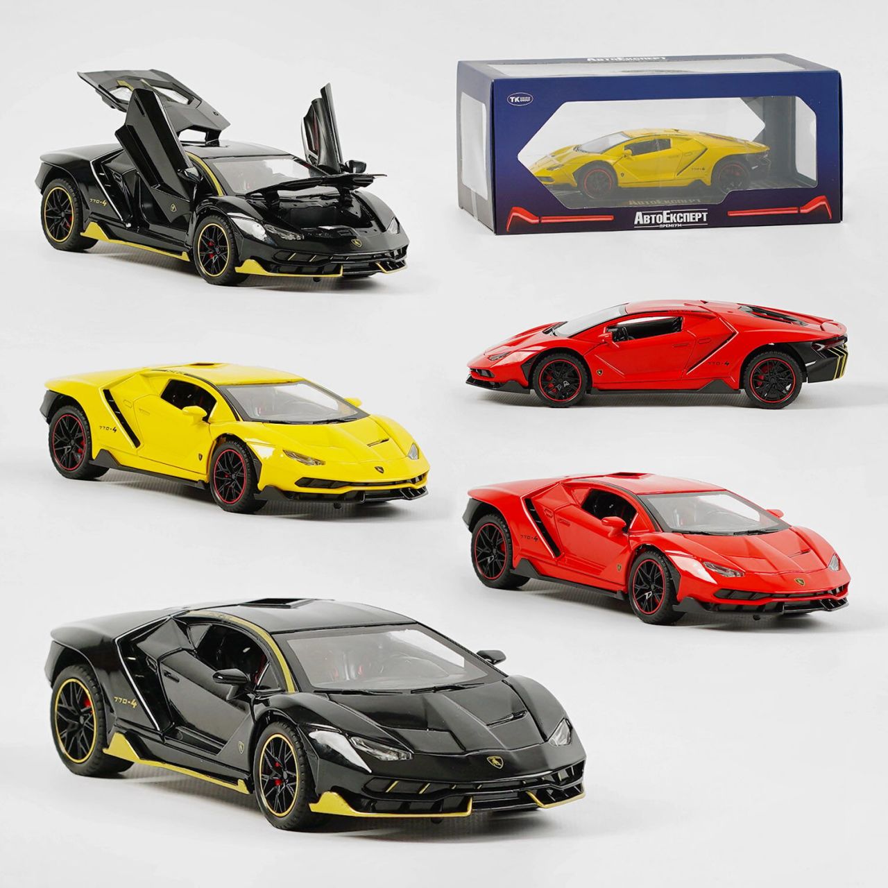 Машинка GT - 01260 (24/2) "Авто Експерт", 3 кольори, металопластик, 1:24, звук, світло, інерція, рухомі елементи
