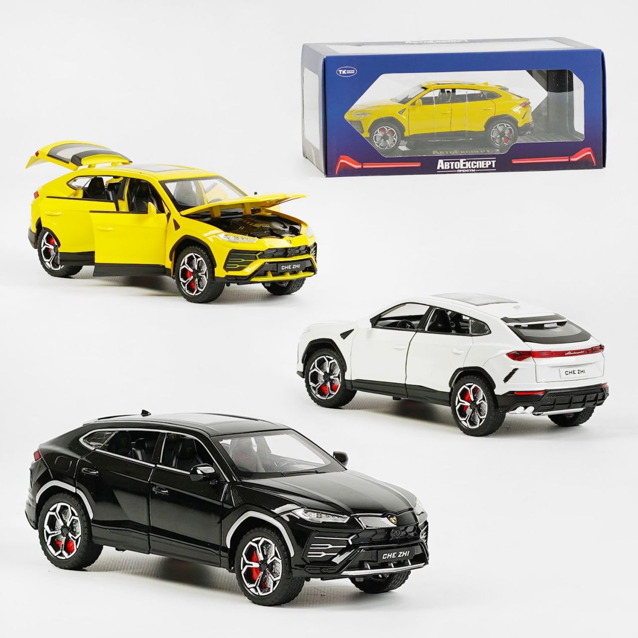 Машинка GT - 06441 (24/2) "Авто Експерт", 3 кольори, металопластик, 1:24, звук, світло, інерція, рухомі елементи