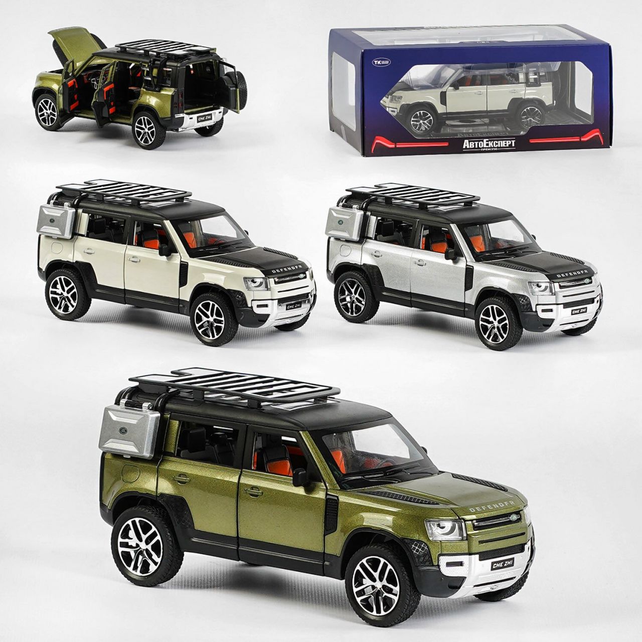 Машинка металопластик GT-0716 "Авто Експерт Преміум", 3 кольори, металопластик, 1:24, звук, світло, інерція, відчиняються двері, багажник, капот