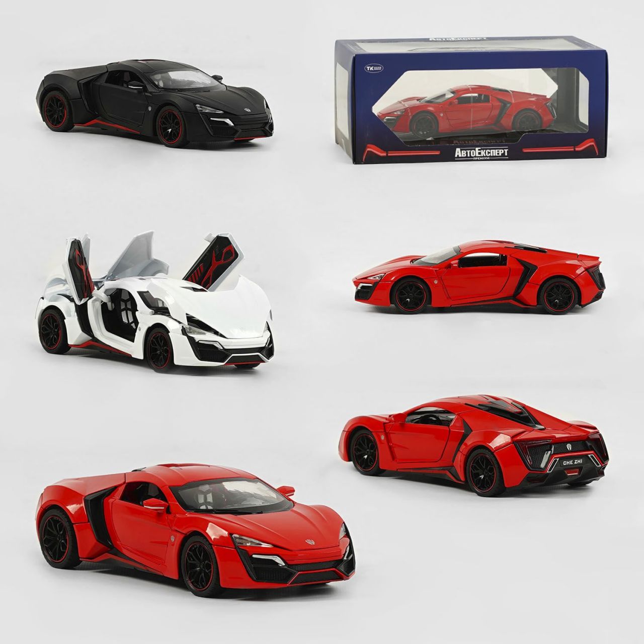 Машинка GT - 07670 (24/2) "Авто Експерт", 3 кольори, металопластик, 1:24, звук, світло, інерція, рухомі елементи