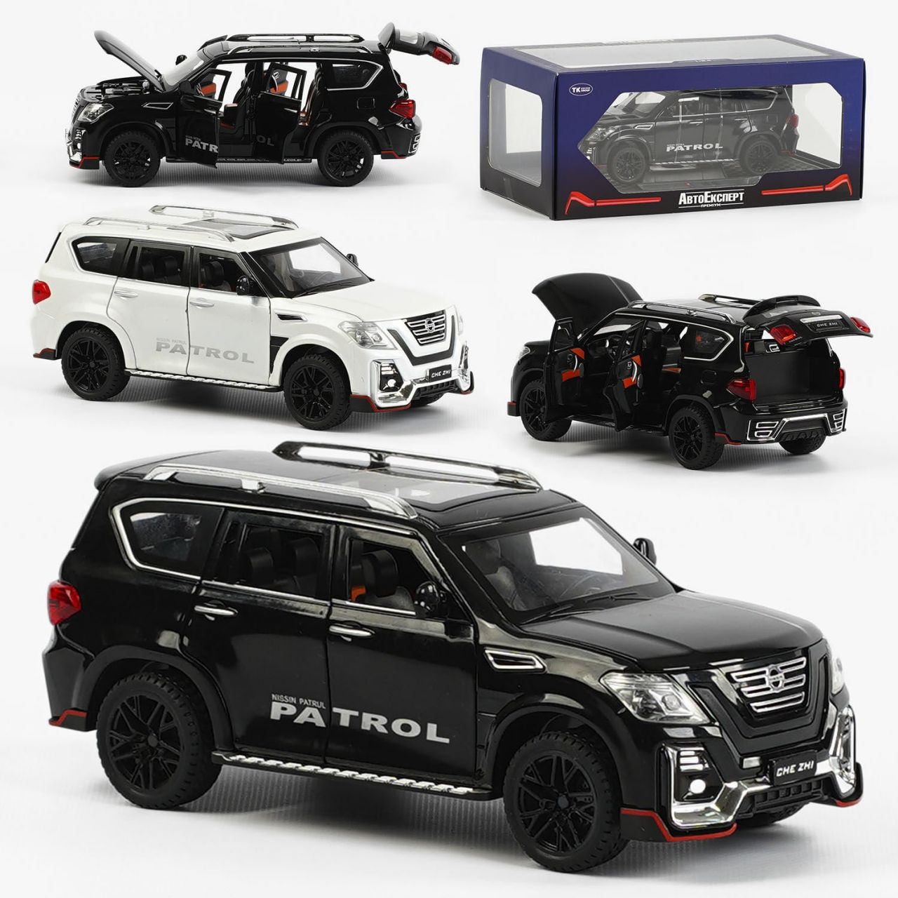 Машина металлопластик GT - 0936 (24/2) "Авто Експерт Преміум", 2 кольори, 1:24, звук, світло, інерція, відчиняються двері, багажник, капот