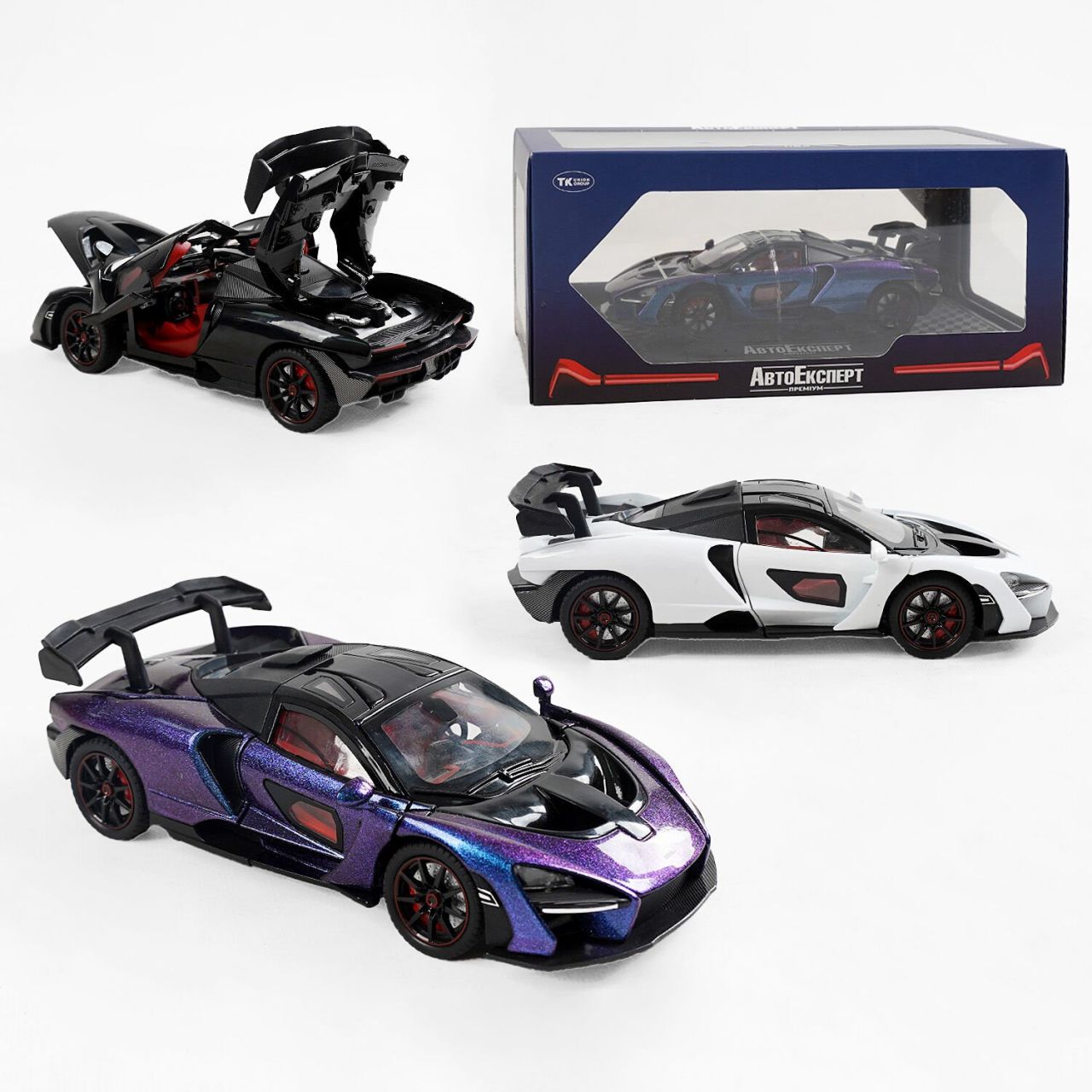 Машинка GT - 16014 "Авто Експерт", 3 види, металопластик, 1:24, звук, світло, інерція, відкриваються двері