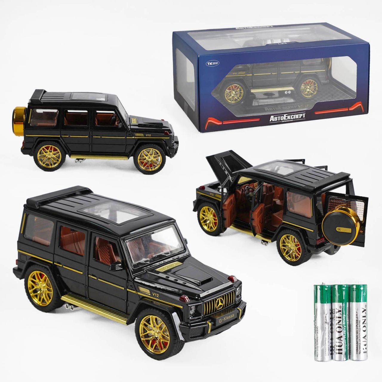 Машинка GT-1669 (24/2) "Авто Експерт", металопластик, 1:24, звук, світло, інерція, відчиняються двері, капот, багажник, парогенератор