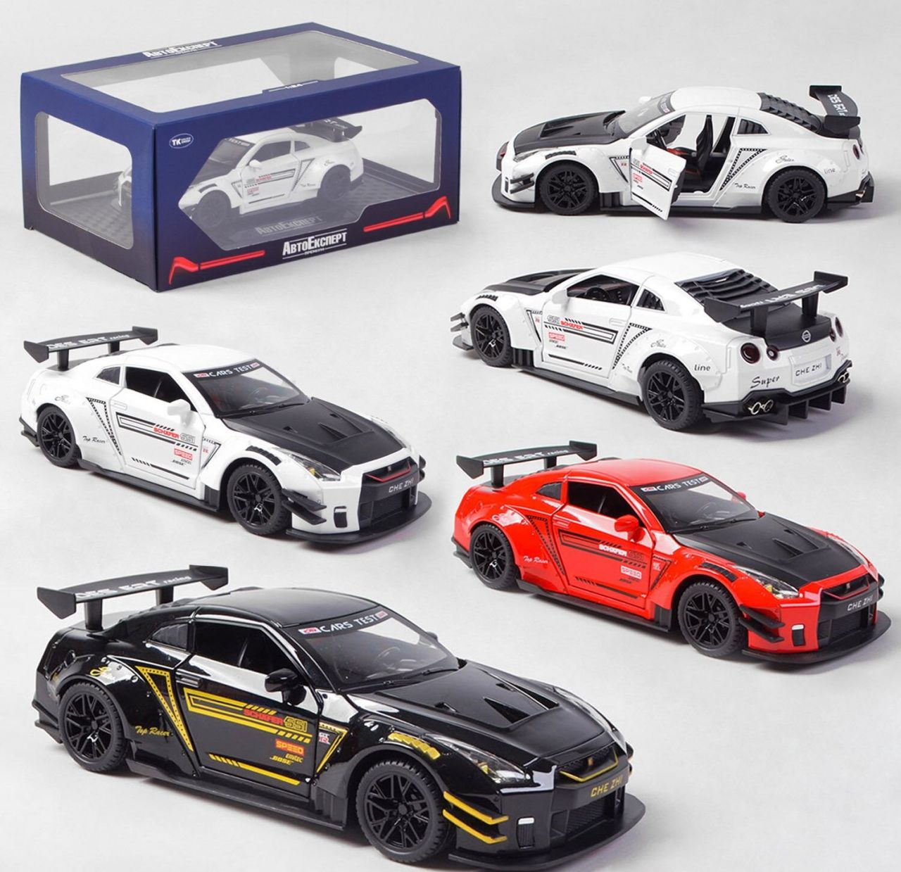 Машина GT - 2247 (24/2) "Авто Експерт Преміум" 3 кольори, металопластик, 1:24, інерція, світло, звук, відчиняються на верх дверей, багажник, капот