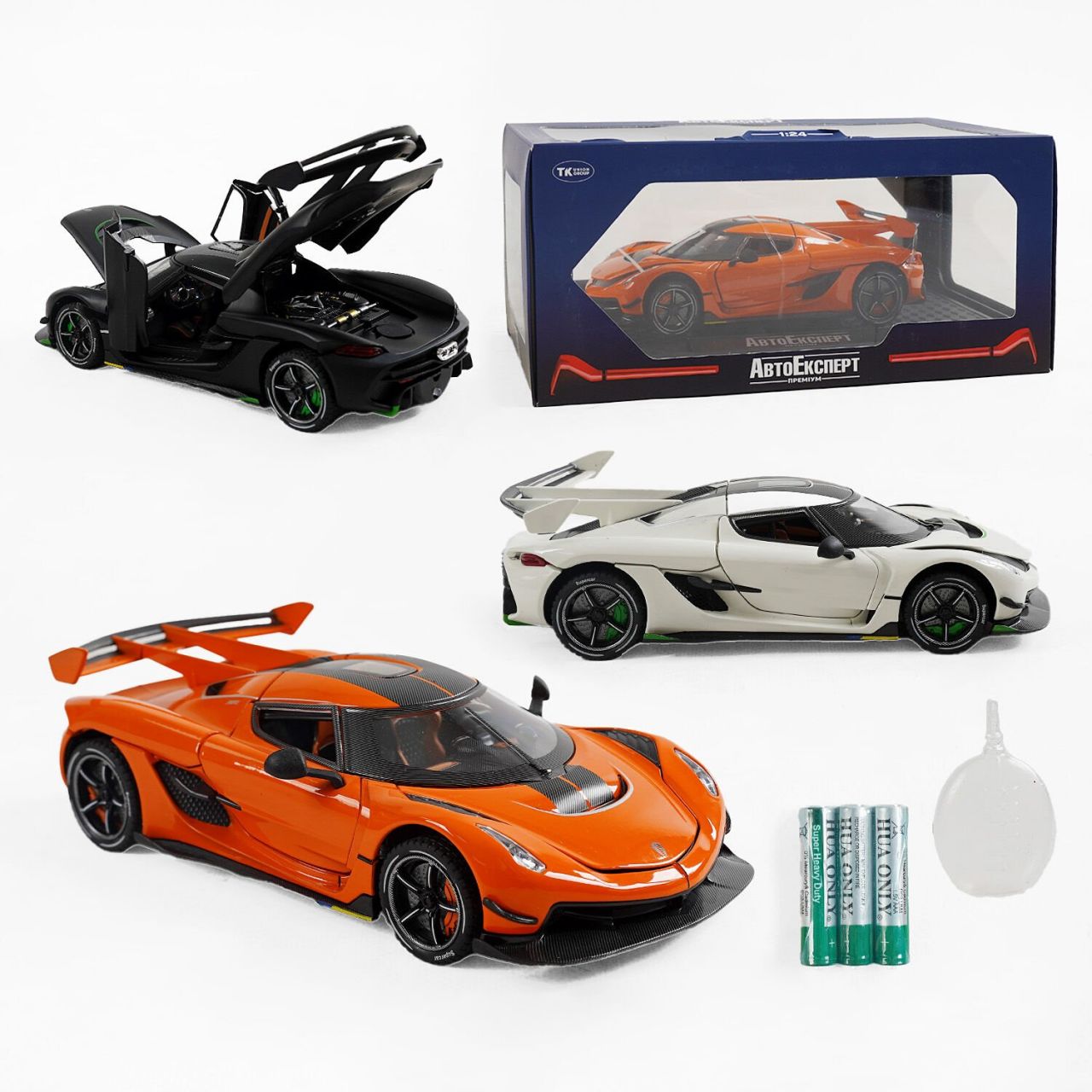 Машинка GT - 62090 "Авто Експерт", металопластик, 1:24, звук, світло, інерція, парогенерація, піпетка, відкриваються двері
