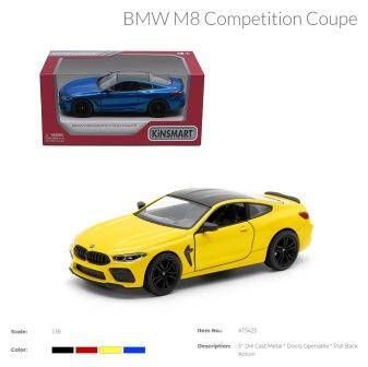 Машина метал., "Kinsmart" BMW M8, інерція, 12,5см, двері відчинивши, гум.колеса, 4 кольори KT5425W