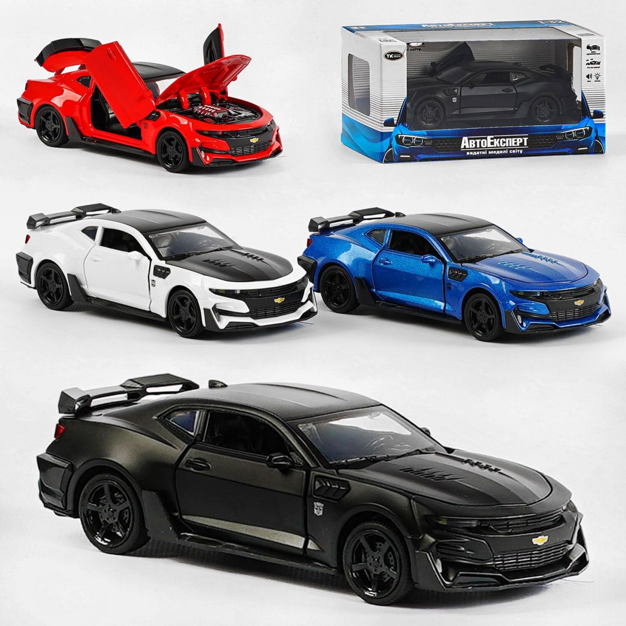 Машина металопластик LF - 77123 (72/2) "Авто Експерт", 4 кольори, 1:32, світло, звук, інерція, відчиняються двері, багажник, капот