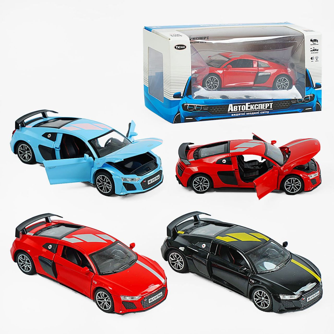 Машинка RS-15900 (48) "Авто Експерт", 3 кольори, металопластик, 1:32, звук, світло, інерція, рухомі елементи