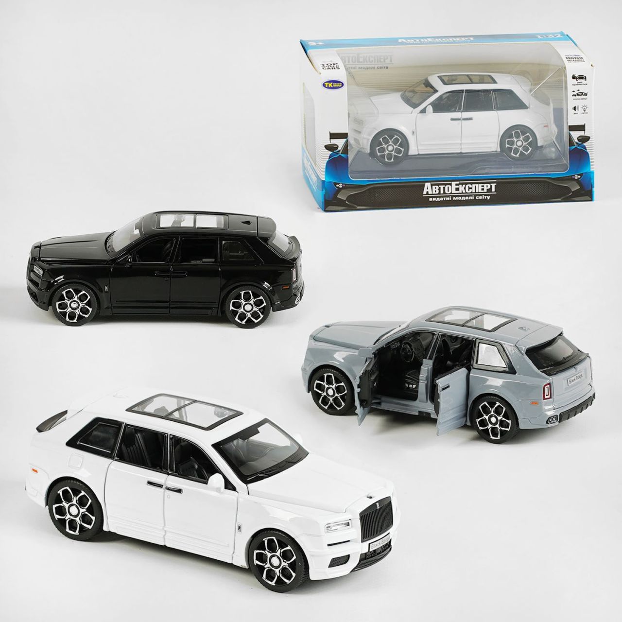 Машинка TK - 11056 (48/2) "Авто Експерт", 3 кольори, металопластик, 1:32, звук, світло, інерція, рухомі елементи