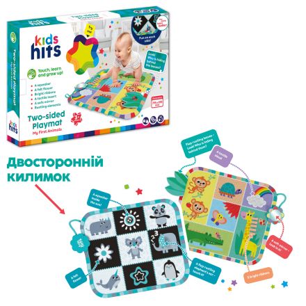 Килимок для малюків Kids Hits арт. KH06/005 (10шт) тактильні елементи, дзеркало, яскраві стрічки