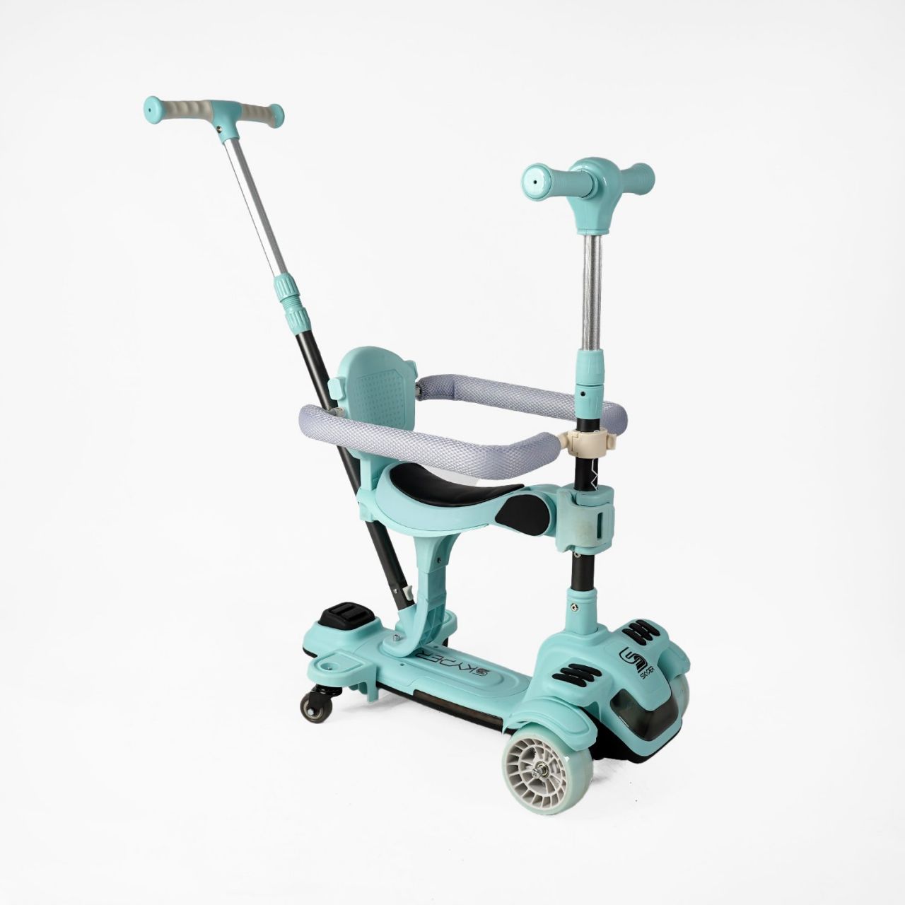 Самокат 5в1 "Skyper" BT-12240 (4) колеса PU125х40мм зі світлом, укр озвучування та підсвічування платформи, з ДОП. КОЛЕСАМИ, захисний бампер