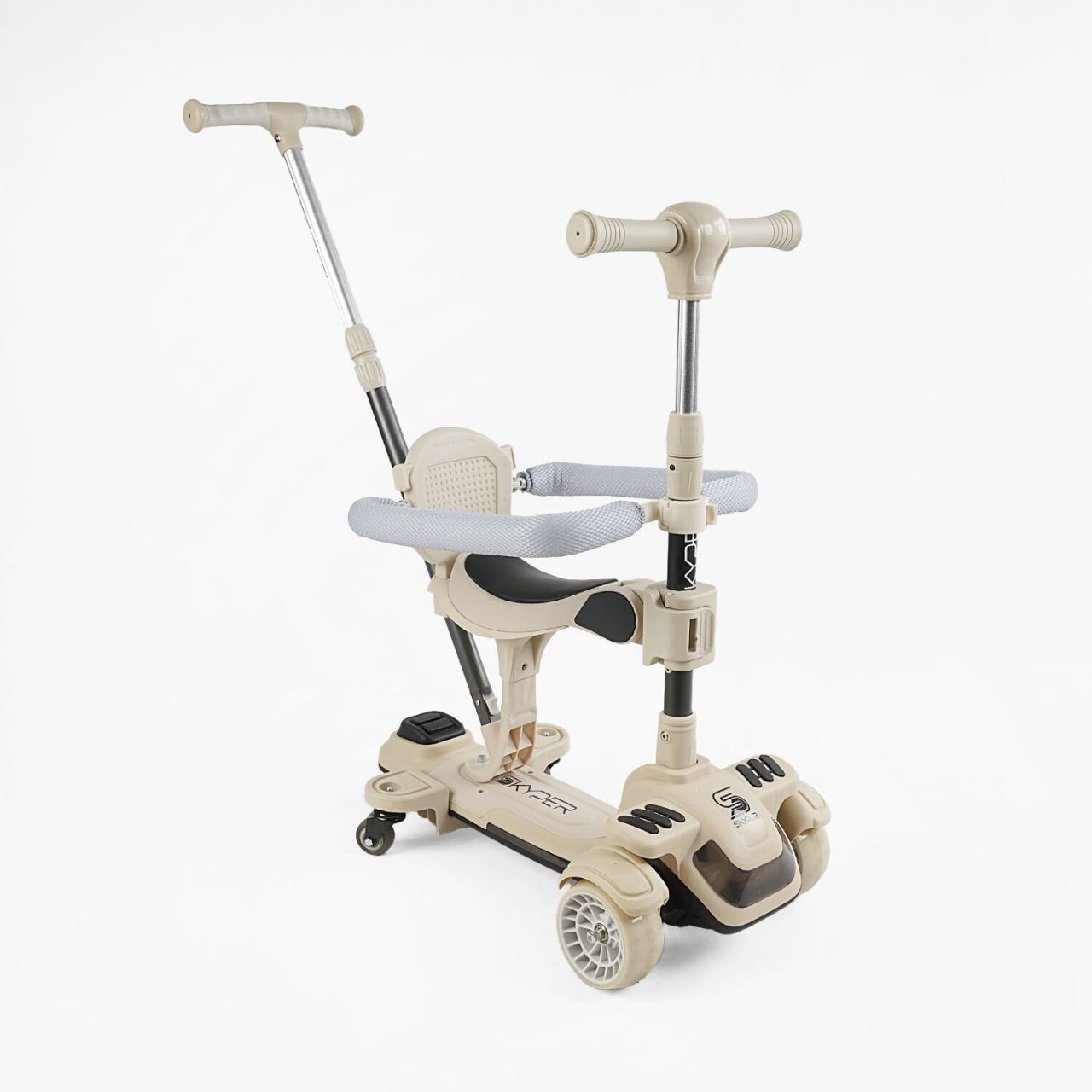 Самокат 5в1 "Skyper" BT-97455 (4) колеса PU125х40мм зі світлом, укр озвучування та підсвічування платформи, з ДОП. КОЛЕСАМИ, захисний бампер