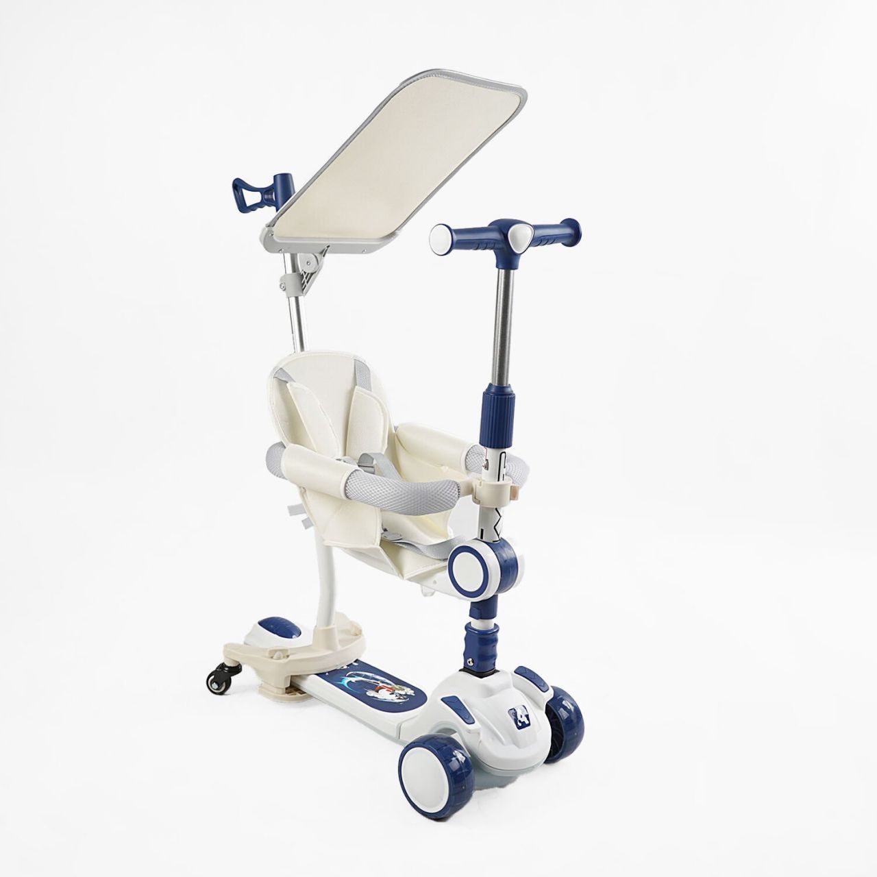 Самокат 5в1 "Skyper" FJ-59060 (4) колеса PU125х40мм зі світлом, укр озвучування та підсвічування платформи,с ДОП. КОЛЕСАМИ