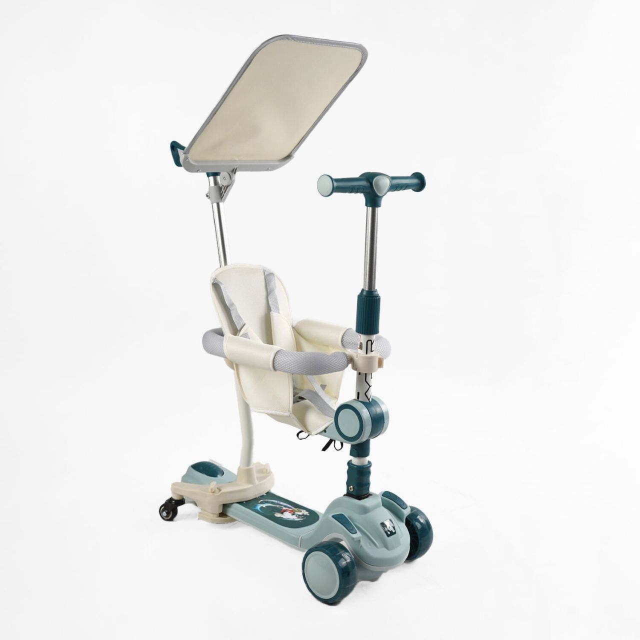 Самокат 5в1 "Skyper" FJ-93078 (4) колеса PU125х40мм зі світлом, укр озвучування та підсвічування платформи,с ДОП. КОЛЕСАМИ