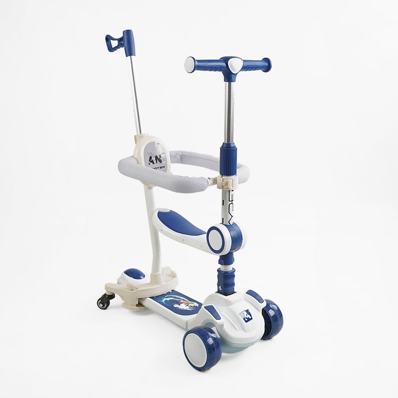 Самокат 5в1 "Skyper" GH-51784 (4) колеса PU125х40мм зі світлом, укр озвучування та підсвічування платформи,с ДОП. КОЛЕСАМИ