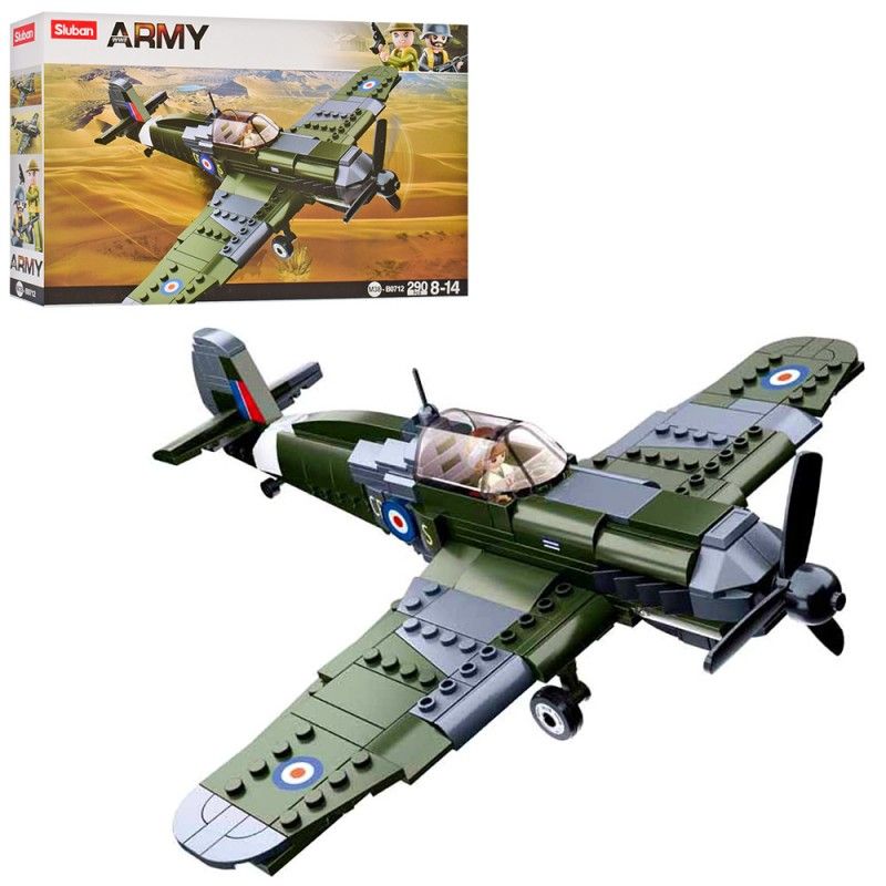 Конструктор SLUBAN M38-B0712 "Army": Винищувач королівських ВПС Spitfire, 290 дет