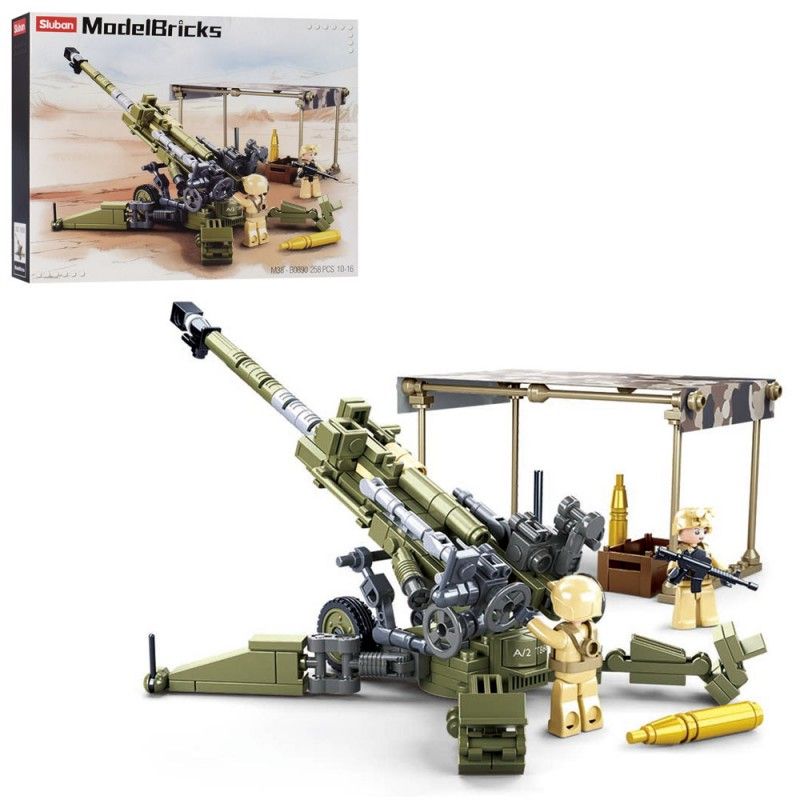 Конструктор SLUBAN M38-B0890 "Model Bricks": Зенітна установка, 258 дет