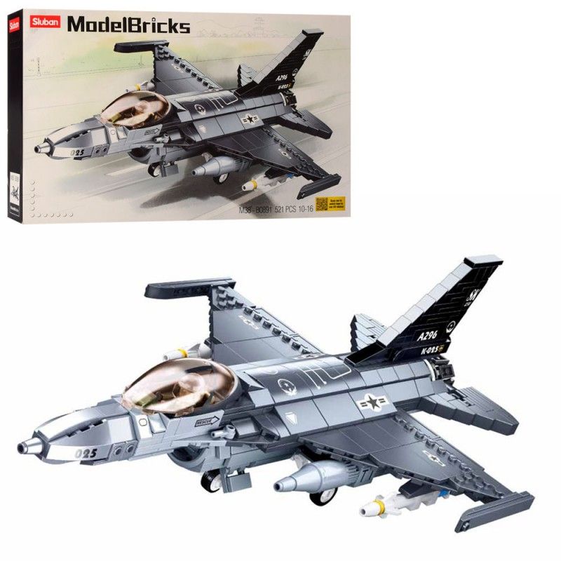 Конструктор SLUBAN M38-B0891 "Model Bricks": Військовий літак, 521 дет