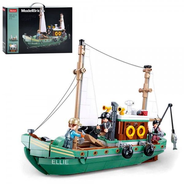 Конструктор SLUBAN M38-B1119 "Model Bricks": Рибальський човен, 610 дет