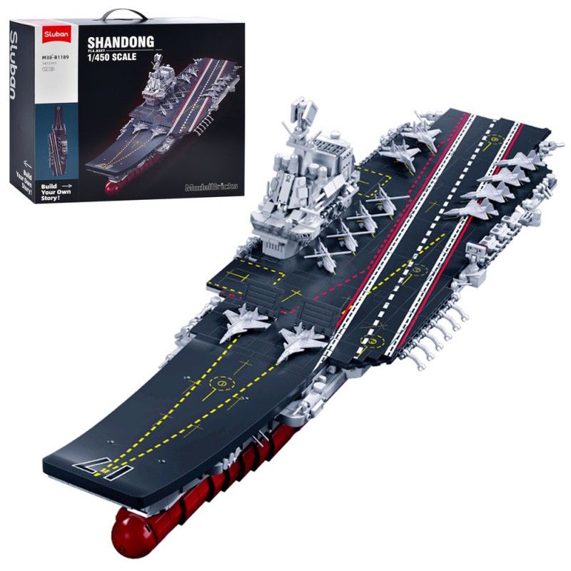 Конструктор SLUBAN M38-B1189 "Model Bricks": Авіаносець, 1413 дет