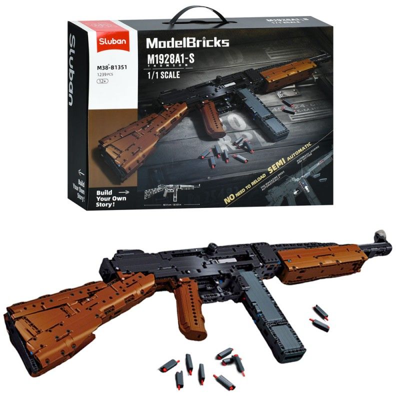 Конструктор SLUBAN M38-B1355 зброя, автомат, 73,7дет, 1:1, 1675дет