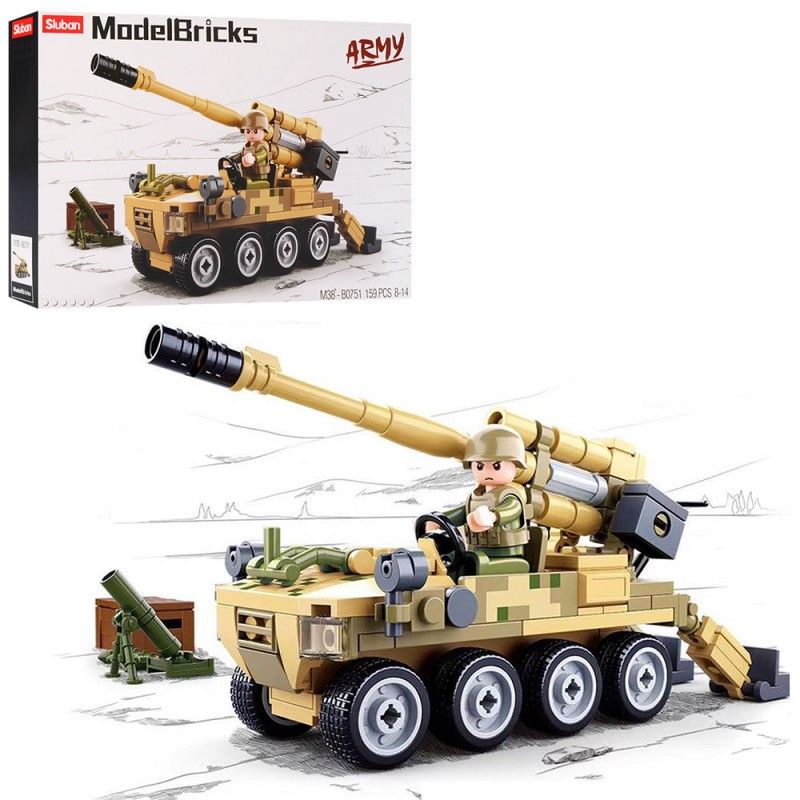 Конструктор SLUBAN M38-B0751 "Model Bricks": Військовий всюдихід для штурму, 159 дет