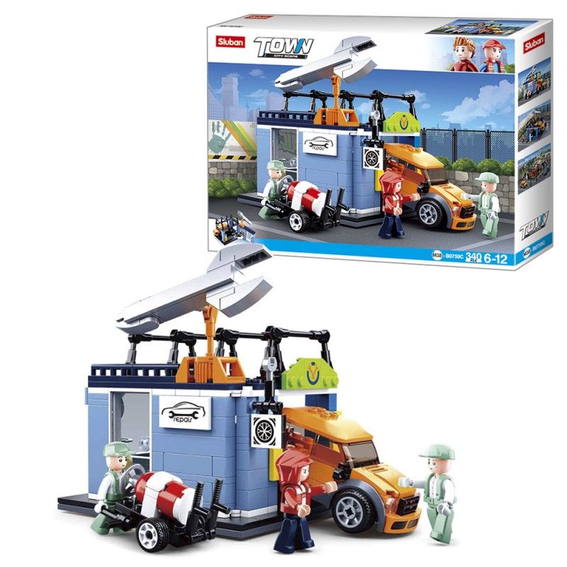Конструктор SLUBAN M38-B0759C "Town": СТО, 340 дет.