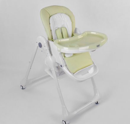 Стільчик для годування Toti W-56077 (1) м'який PU, м'який вкладиш, 4 колеса, знімний столик