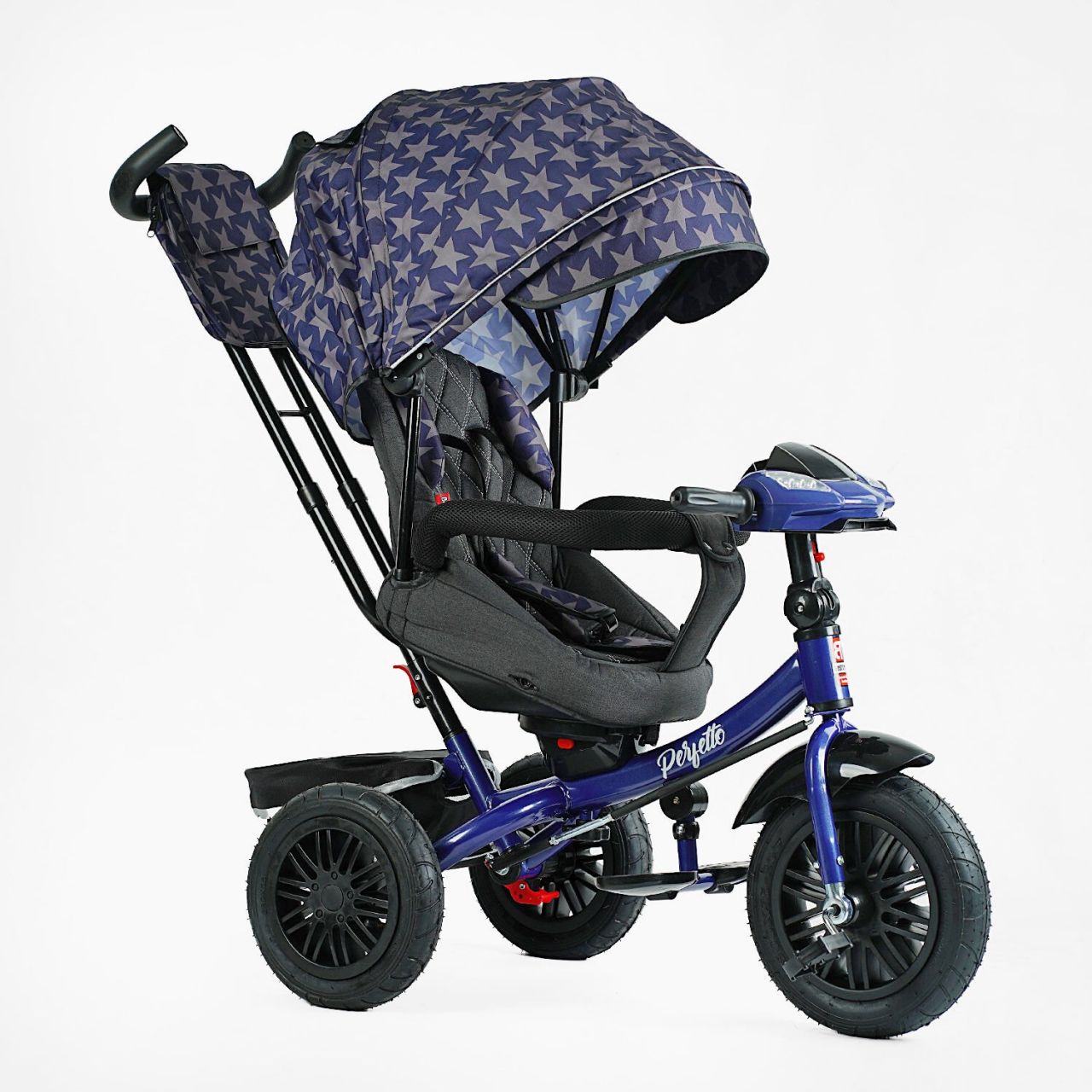 Велосипед 3-х кол. 8066 / 208-23 BestTrike "Perfetto" (1) поворотне сидіння, колеса гумові надувні, кошик, фара музична, USB, Bluetooth