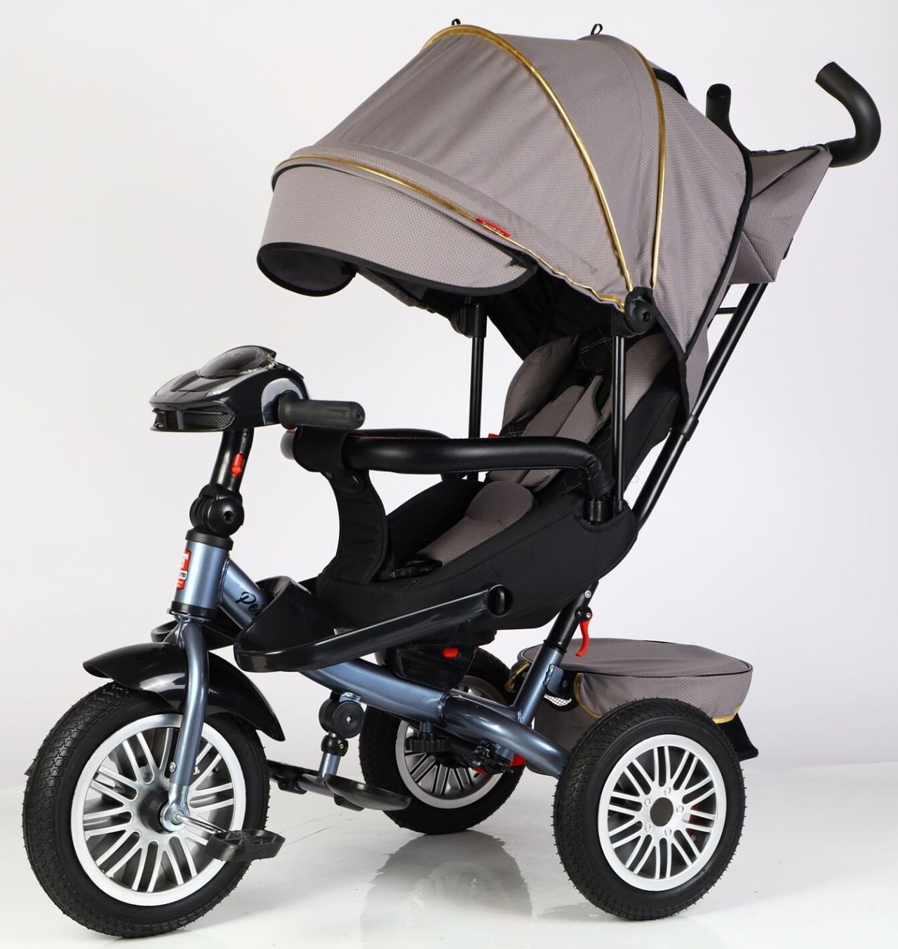 Велосипед 3-х кол. 8066 / 470-16 BestTrike "Perfetto" (1) поворотне сидіння, колеса гумові безкамерні, кошик, фара музична, USB, Bluetooth