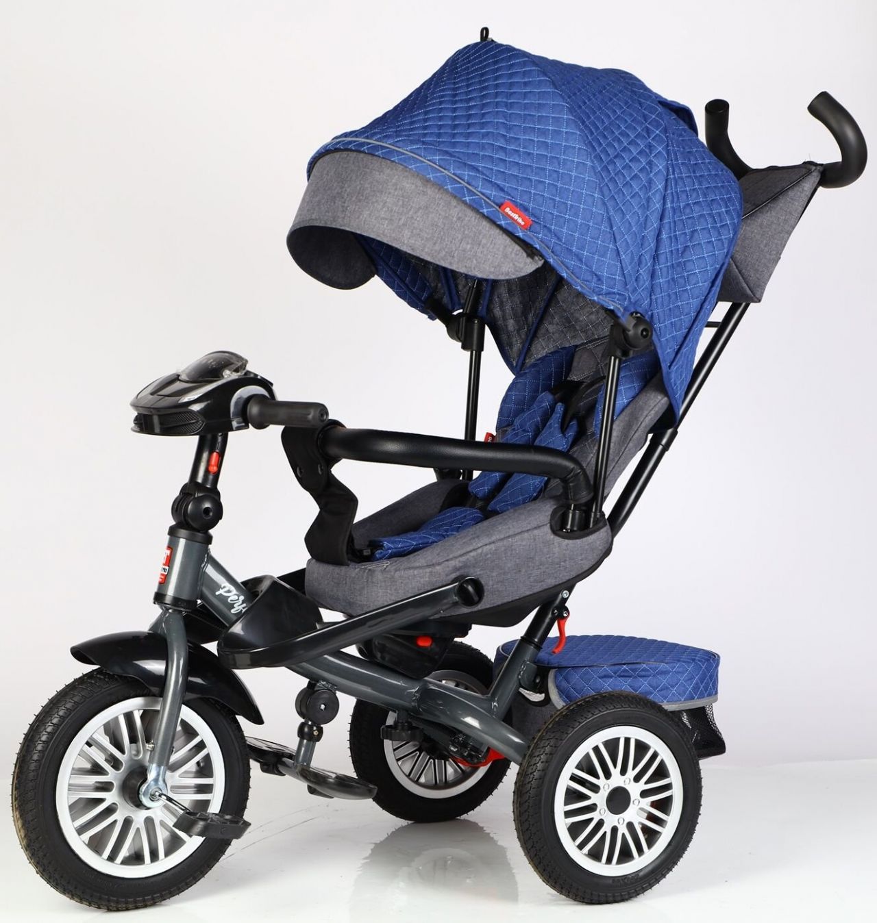 Велосипед 3-х кол. 8066 / 608-70 BestTrike "Perfetto" (1) поворотне сидіння, колеса гумові безкамерні, кошик, фара музична, USB, Bluetooth