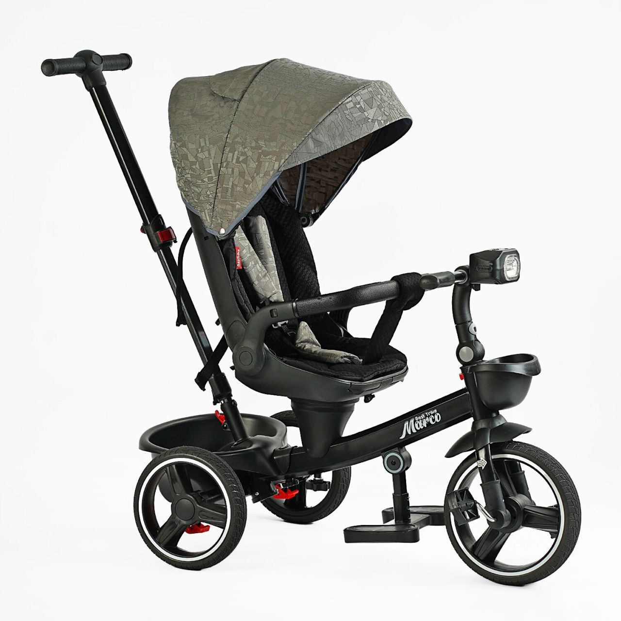 Велосипед 9155 / 318-82 BestTrike "Marco" (1) поворотне сидіння, складне кермо, колеса з прогумованим PU, кошик 